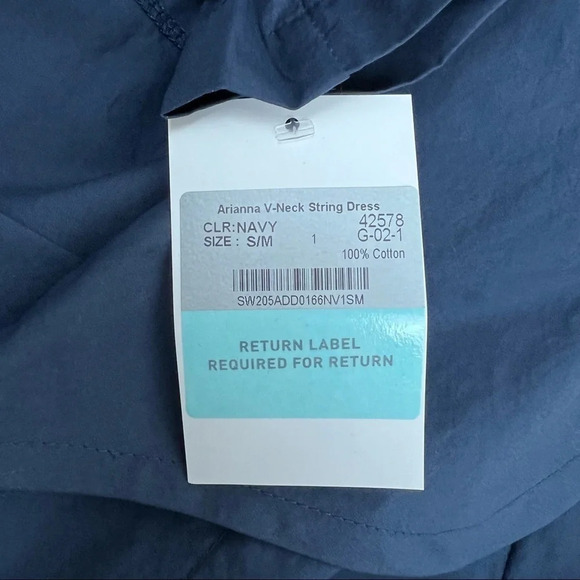 Storets NWT Tinsley Lace Up Sailor Dress Navy Blue Size S/M - Picture 14 of 15